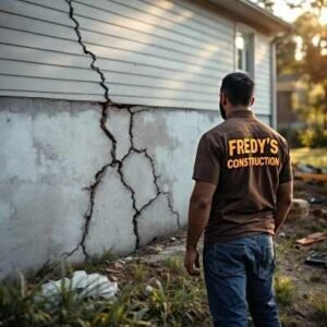 Residential Home in Cullman Alabama that has a Crack in the foundation.