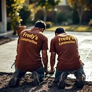 Fredy's Construction Services building a concrete patio in Cullman Alabama